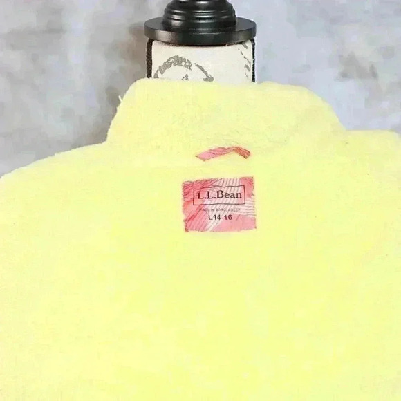Child's LL Bean Down vest pink/yellow/graphic print size L (14 - 16) - Downtek - Picture 12 of 16